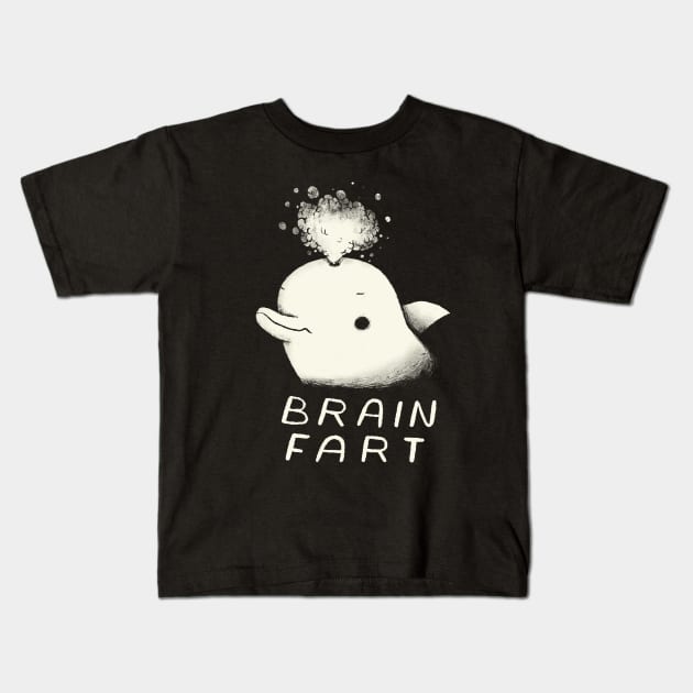 brain fart dolphin shirt Kids T-Shirt by Louisros